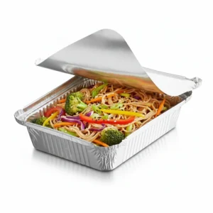 Risseup 1.5 Lb Foil-Laminated Board Lids for Oblong Aluminum Container