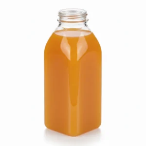 Risseup 12 Oz Square Juice Bottle – Clear PET