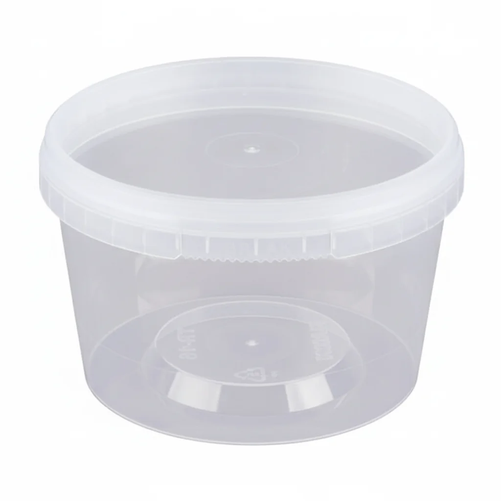 Risseup 16 Oz Microwave-Safe Clear Deli Container with Airtight Lid - Image 3