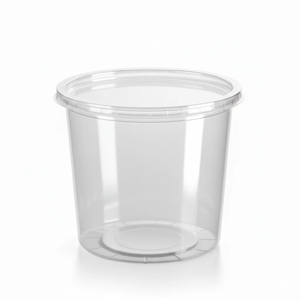 Risseup 24 Oz Heavy Duty PP Plastic Translucent Soup Container with Airtight Lid - Image 3