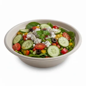 Risseup 32 Oz Compostable Sugarcane Bagasse Round Bowl