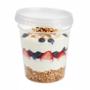 Risseup 32 Oz Microwave-Safe Clear Deli Container with Airtight Lid