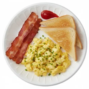 Risseup 6" White Disposable Foam Plate 1 Compartment