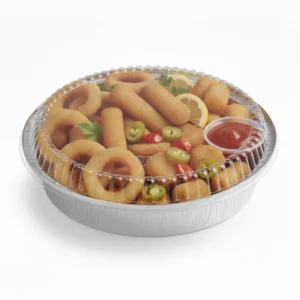 Risseup 8" Clear Plastic Dome Lid for Round Foil Container