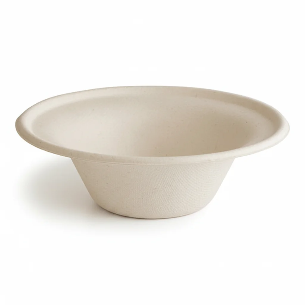 Risseup 8 Oz Compostable Sugarcane Bagasse Round Bowl - Image 2