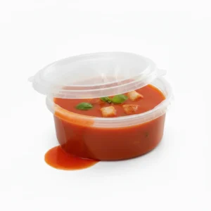 Risseup 8 Oz Heavy Duty PP Plastic Translucent Soup Container with Airtight Lid