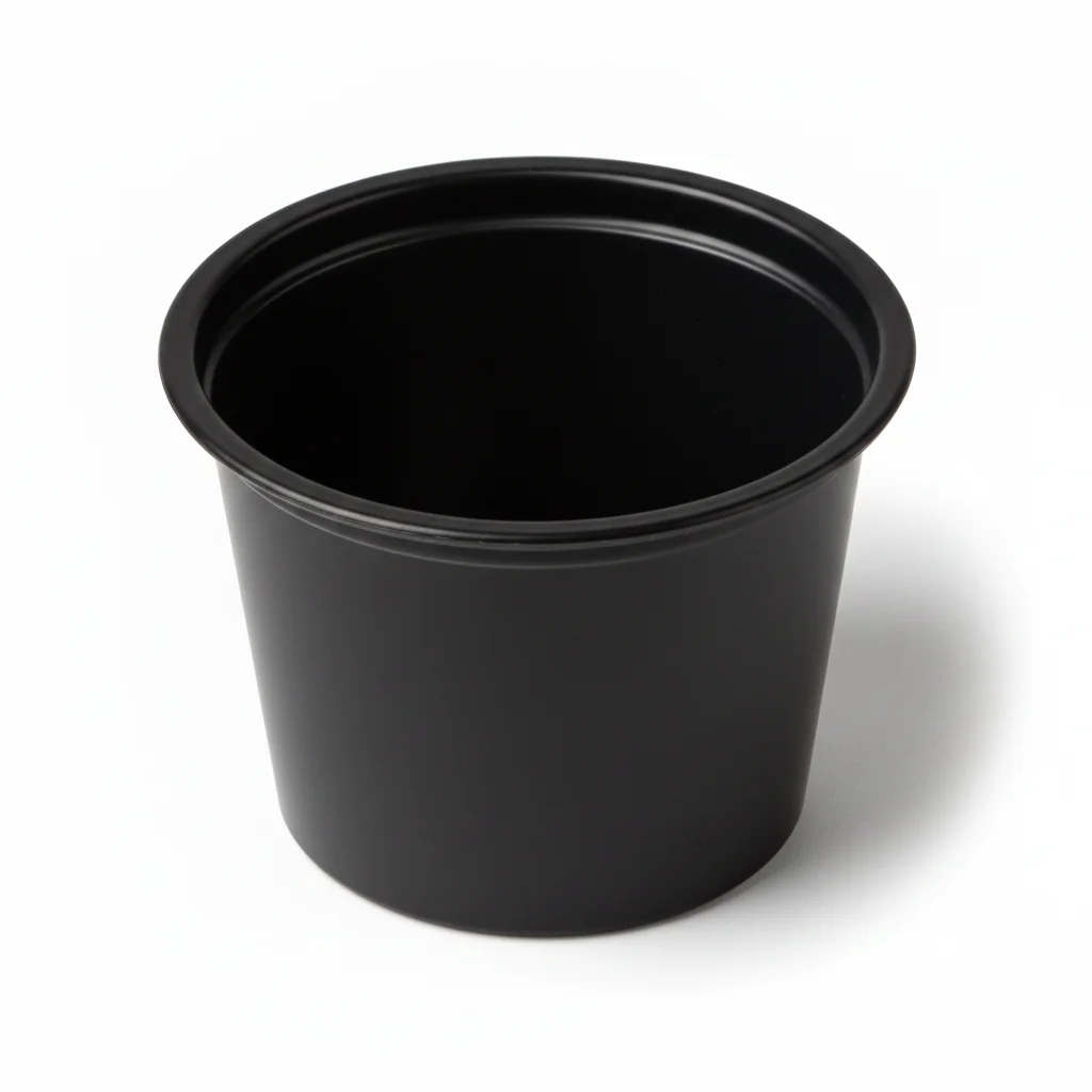 1 Oz Risseup Black PP Plastic Portion Cup - Image 2