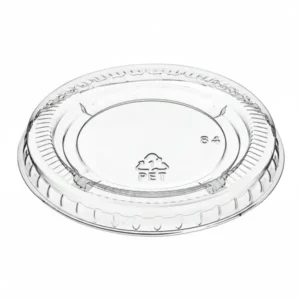 Risseup 1.5/2 Oz Clear Plastic Portion Cup Lid – Leak-Resistant PET Food Container Cover