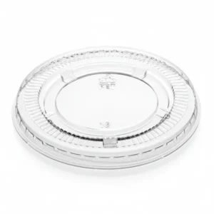 Risseup 3.25/4/4.5/5.5 Oz Clear Plastic Portion Cup Lid – Leak-Resistant PET Food Container Cover